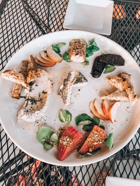Cheese board at Plant Asheville NC