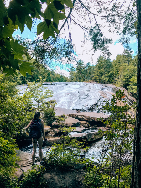 Christine in front of Bridal Veil Falls DuPont