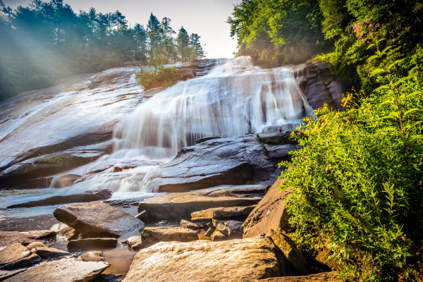 Bridal Veil Falls Waterfalls Near Asheville at DuPont Forest