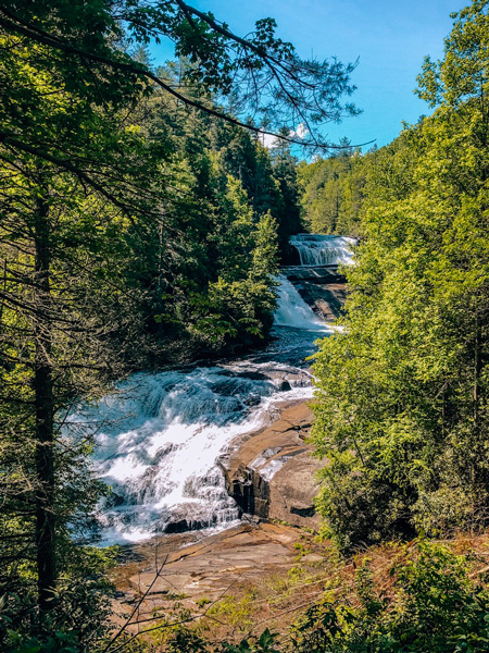 Triple Falls At DuPont a three-tier waterfall also known as The Hunger Games waterfalls