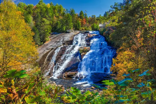 Waterfalls Near Asheville High Falls DuPont State Forest waterfalls in the fall