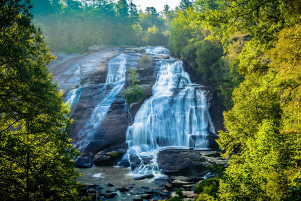 High Falls DuPont Forest waterfall