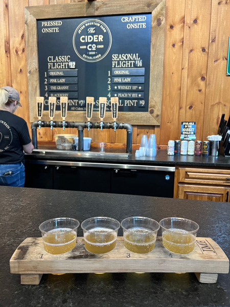 Jeter Mountain Farm Cider Flight