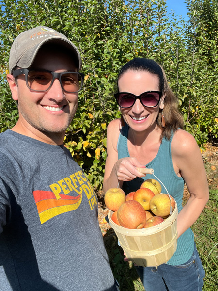 Tom and I Apple Picking at Stepp's Hillcrest Orchard