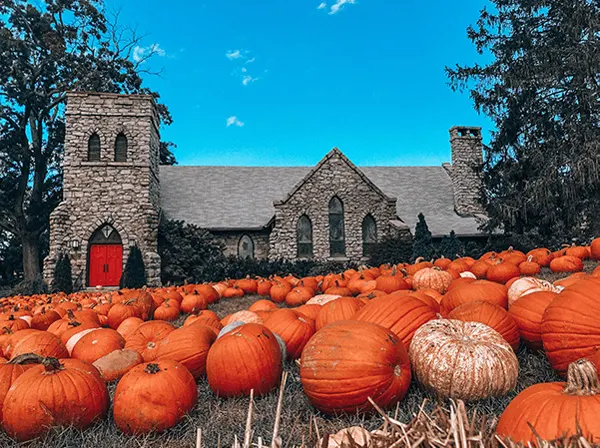 Asheville NC Fall Grace Episcopal Church Pumpkin Patch