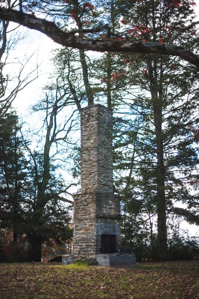 Marked Tree Vineyards Flat Rock NC stone outdoor chimney