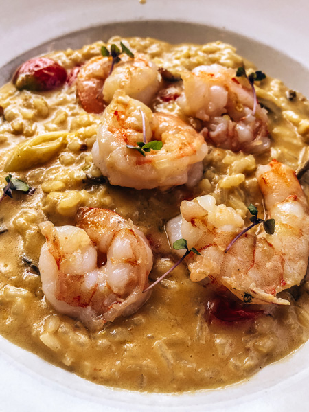 Chiesa Asheville Risotto with shrimp