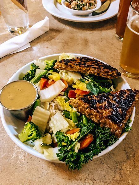 Laughing Seed Cafe bowls with veggies and tempeh