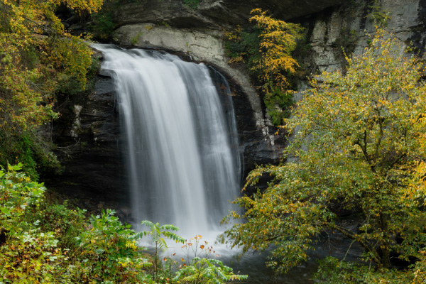 Looking Glass Falls Pisgah National Forest NC in the fall