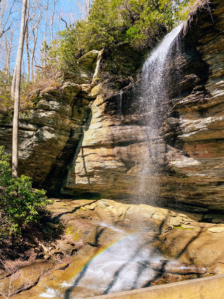 Close up of Moore Cove Falls