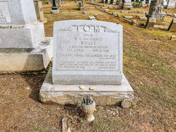 Thomas Wolfe Gravestone Riverside Cemetery Montford Neighborhood Asheville