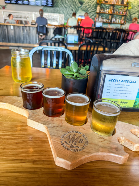 Appalachian Mountain Brewery Beer Flight