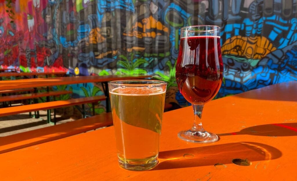 Best Breweries In Asheville Featured Image with Hi-Wire beer