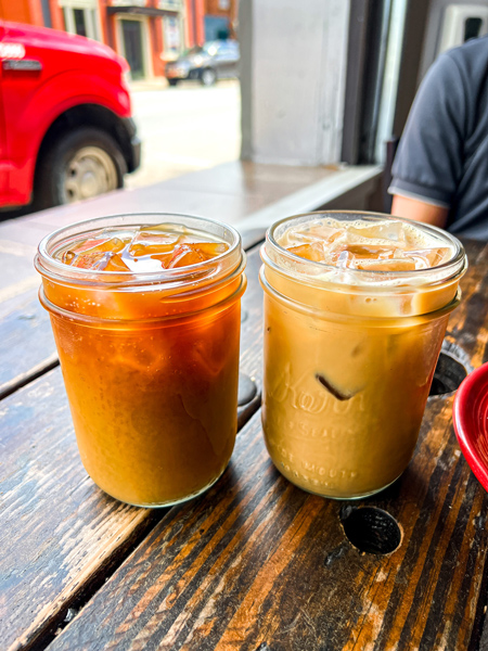 Ice coffee at Odd's Cafe