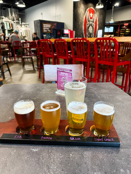 Salt Face Mule Brewing Co. Beer Flight