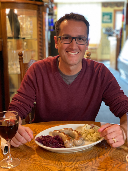 Tom with meats at Berliner Kindl