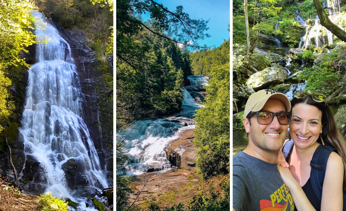 Best Waterfalls Asheville NC Collage