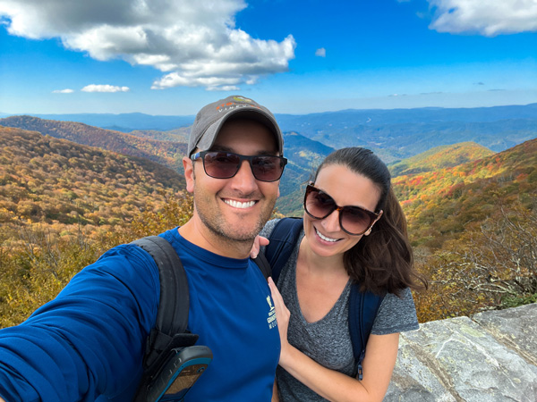 Tom and Christine selfie at Craggy Gardens