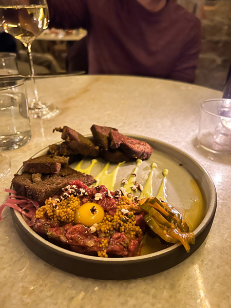 Beef tartare at The Pure and Proper