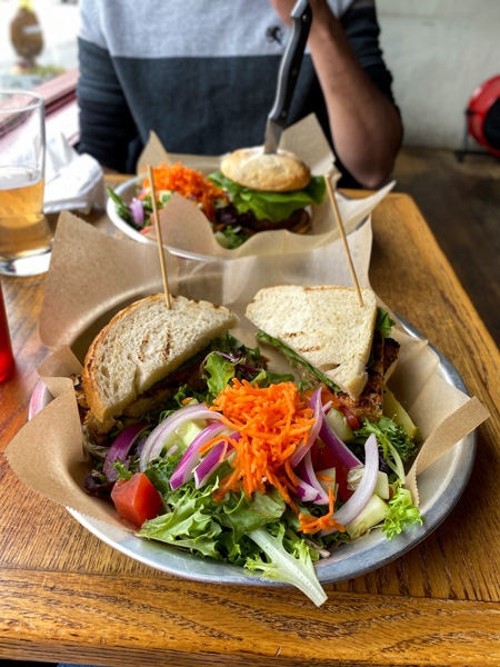 Tempeh Sandwich at Trailhead Restaurant