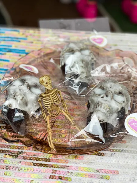 Asheville fall festivals VeganFest with picture of gluten-free and vegan skull cakes