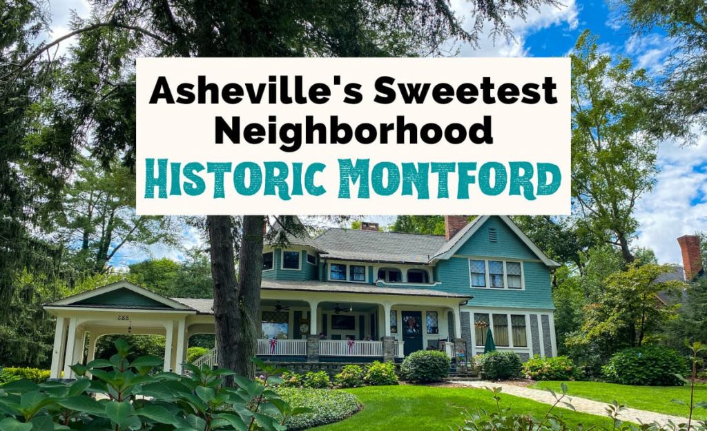 Historic Montford In Asheville NC Black Walnut B&B Inn Historic Montford in Asheville NC greenish colored bed and breakfast with front porch and tree