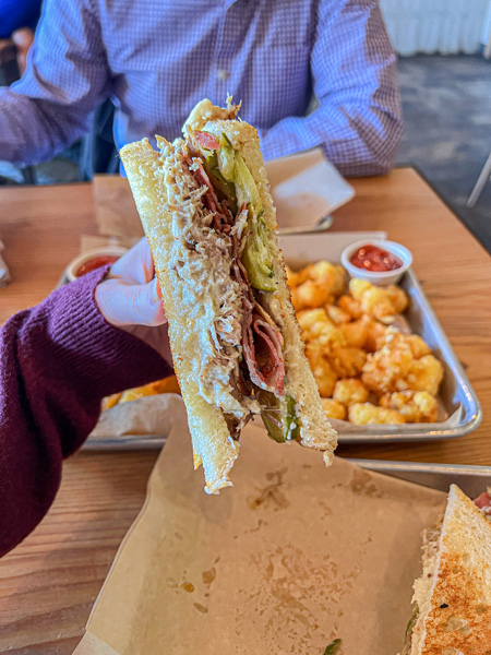 Haywood Common Sandwich and Tater Tots