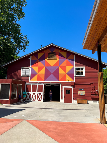 WNC Nature Center Asheville North Carolina with red barn