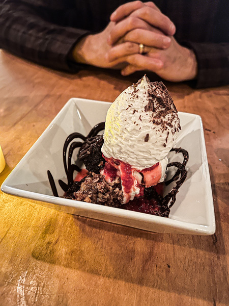 Vegan dessert at Plant in Asheville