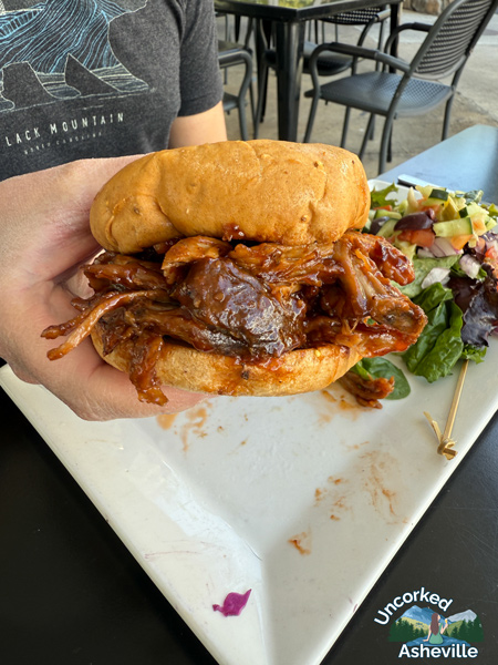 Rye Knot pulled pork sandwich Asheville NC