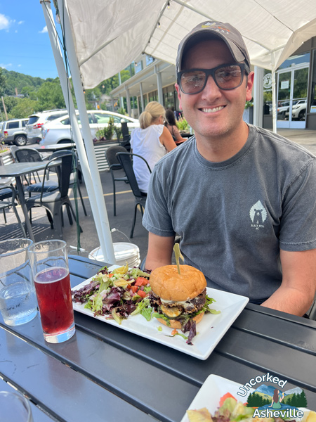 Tom with Rye Knot burger Asheville NC