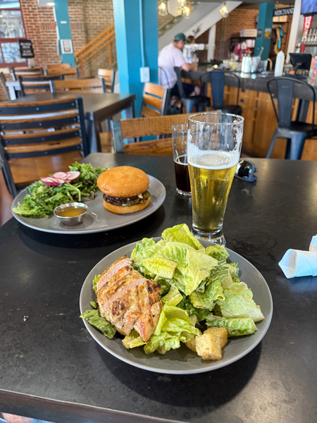 White Labs Brewing Co Burger and Salad