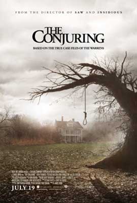The Conjuring Film Poster with tree with noose in fog and house in background