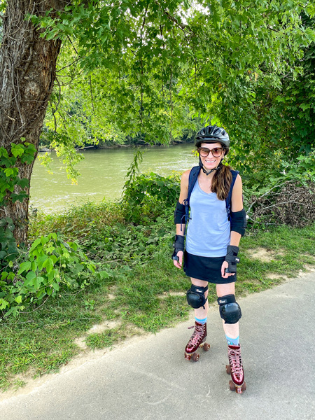 Christine skating on RAD Riverwalk