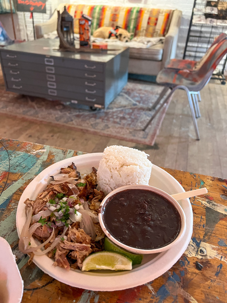 Pulled pork from Guajiro food truck