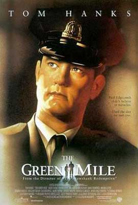 The Green Mile Movie Poster with person in professional black hat and suit and tie