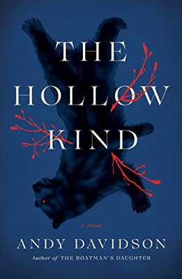 The Hollow Kind by Andy Davidson book cover with upside down bear with red eyes