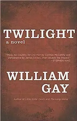 Twilight by William Gay book cove with brown background and white title