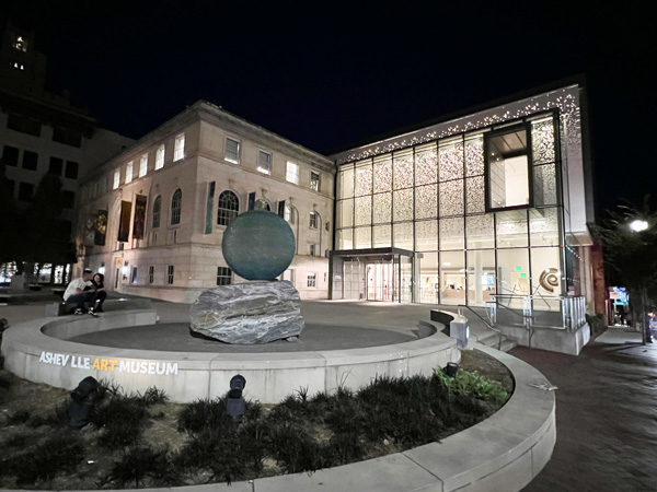 Asheville Art Museum at night