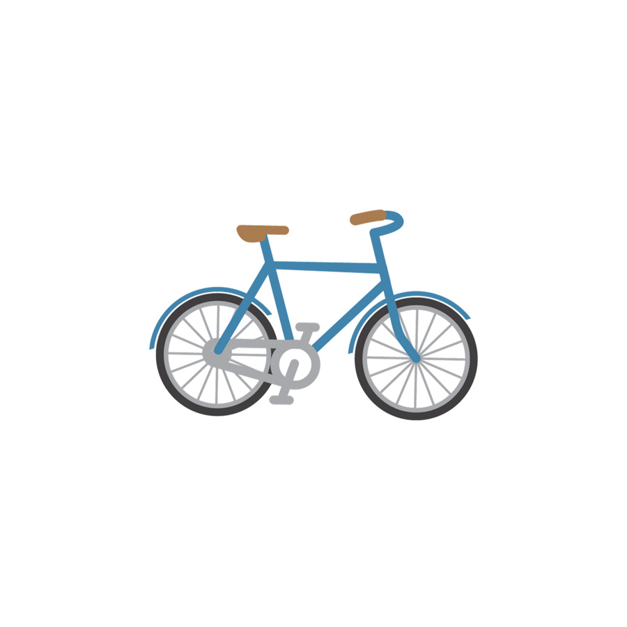 icon of blue and gray bicycle