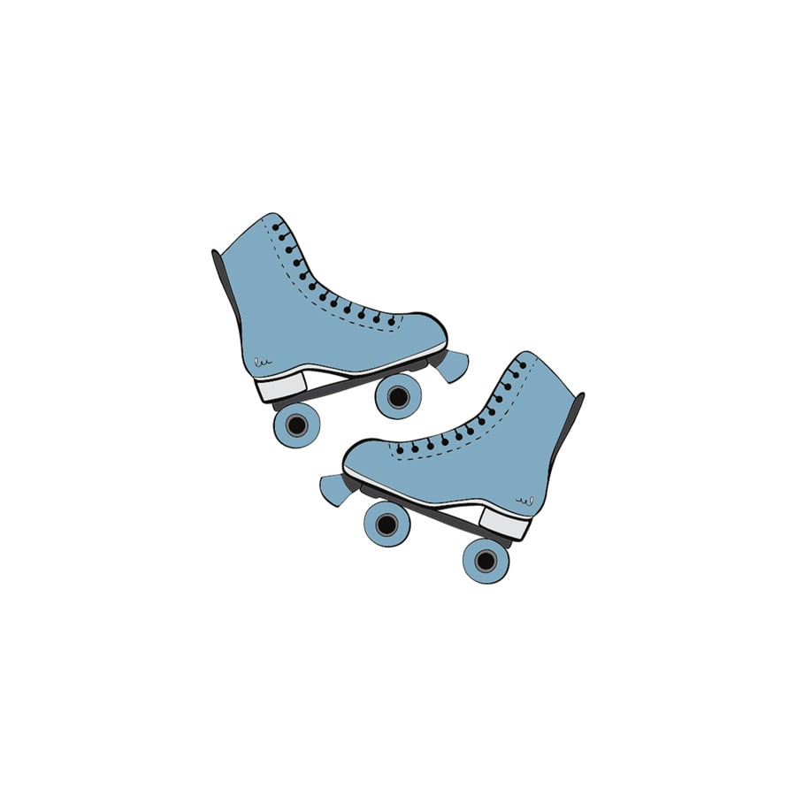 Icon of two blue roller skates