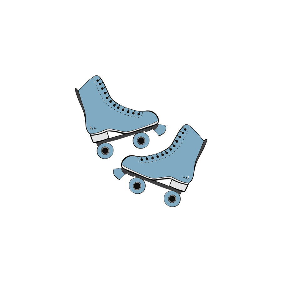 Icon of two blue roller skates