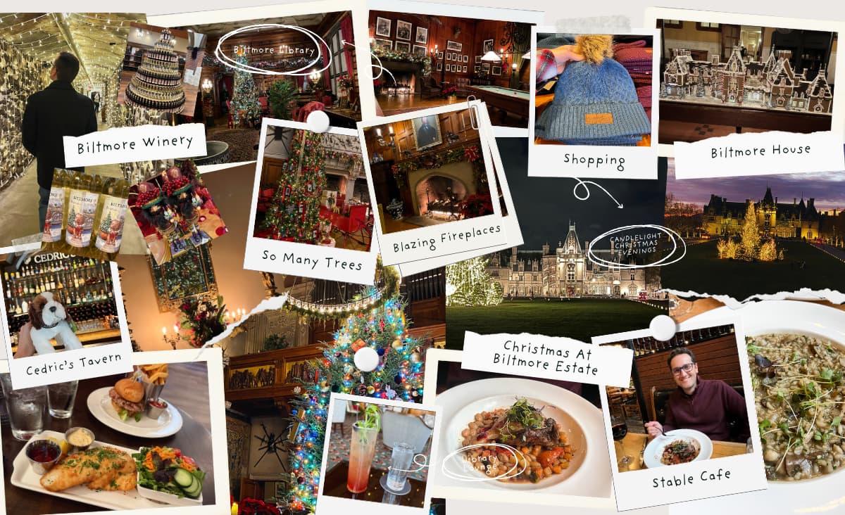 Christmas at Biltmore photo collage