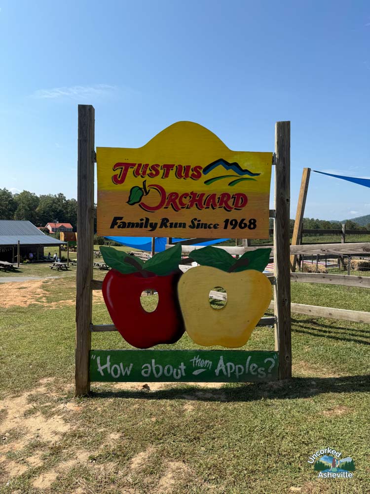 Justus Orchard Sign Hendersonville NC