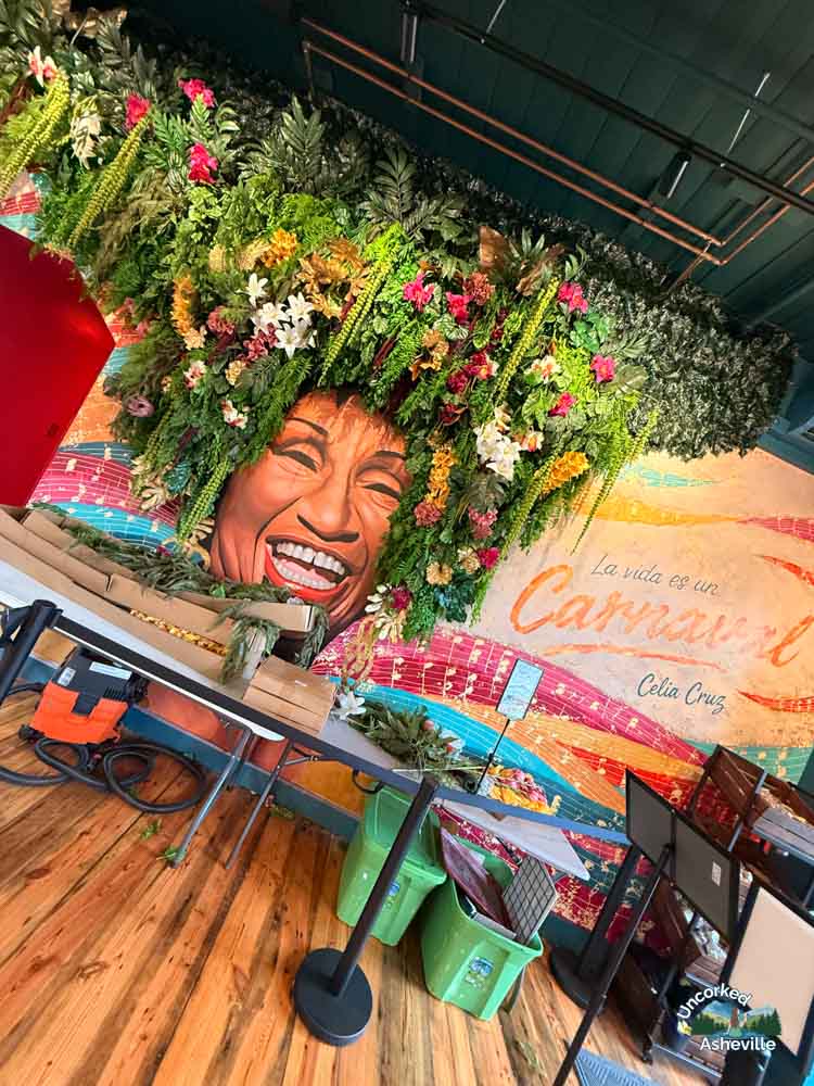 Guajiro Celia Cruz mural Asheville NC
