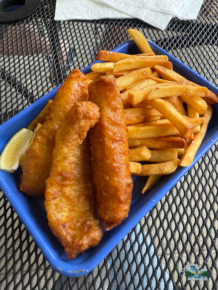 Mother Ocean fish and chips lunch Asheville NC