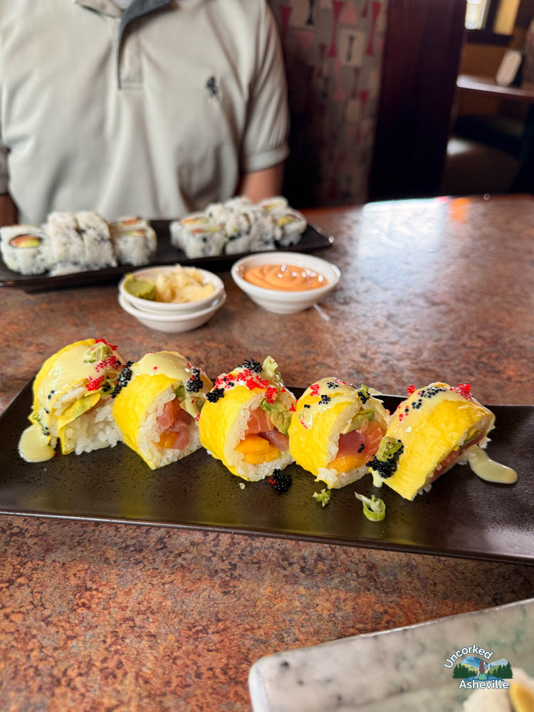 Murasaki Asheville Sunset Sushi Roll Asheville NC