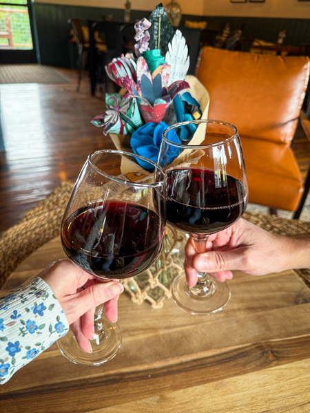 Old Haywood Filling Station Red Wine Cheers