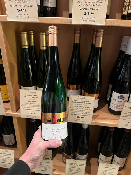 Table Wine shop bottle