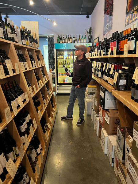 Tom Shopping at Table Wine